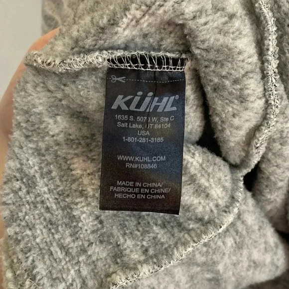 KUHL Alaska 1/2 Zip Jacket Light Gray Cozy Winter Sweater Fleece Women’s - Picture 7 of 10